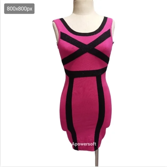 bebe hot pink bodycon dress Black Cowl Neck Red Floral Print Bodycon Midi Dress – Crovaya